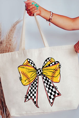 Fastpitch Check Canvas Jumbo Tote - Wholesale Accessory Market