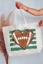Football Sweetheart Canvas Jumbo Tote - Wholesale Accessory Market
