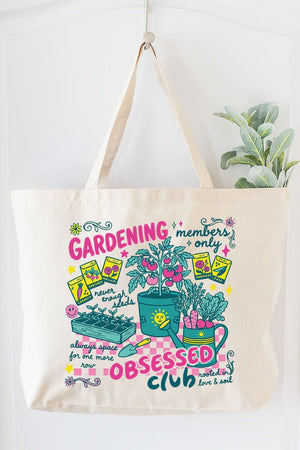 Gardening Club Canvas Jumbo Tote - Wholesale Accessory Market