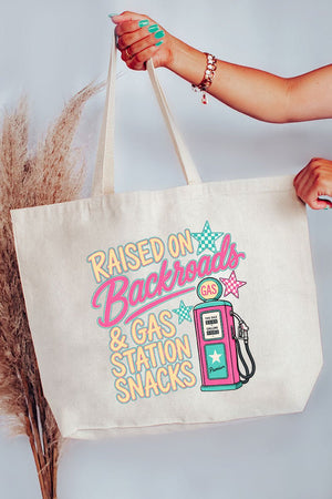 Gas Station Snacks Canvas Jumbo Tote - Wholesale Accessory Market