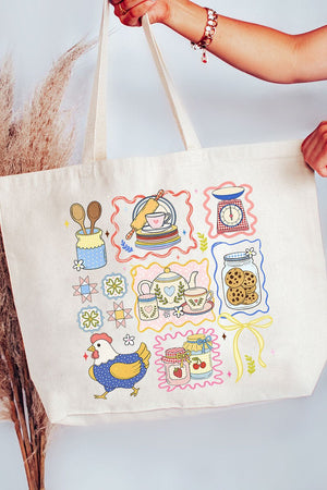 Granny's Kitchen Canvas Jumbo Tote - Wholesale Accessory Market