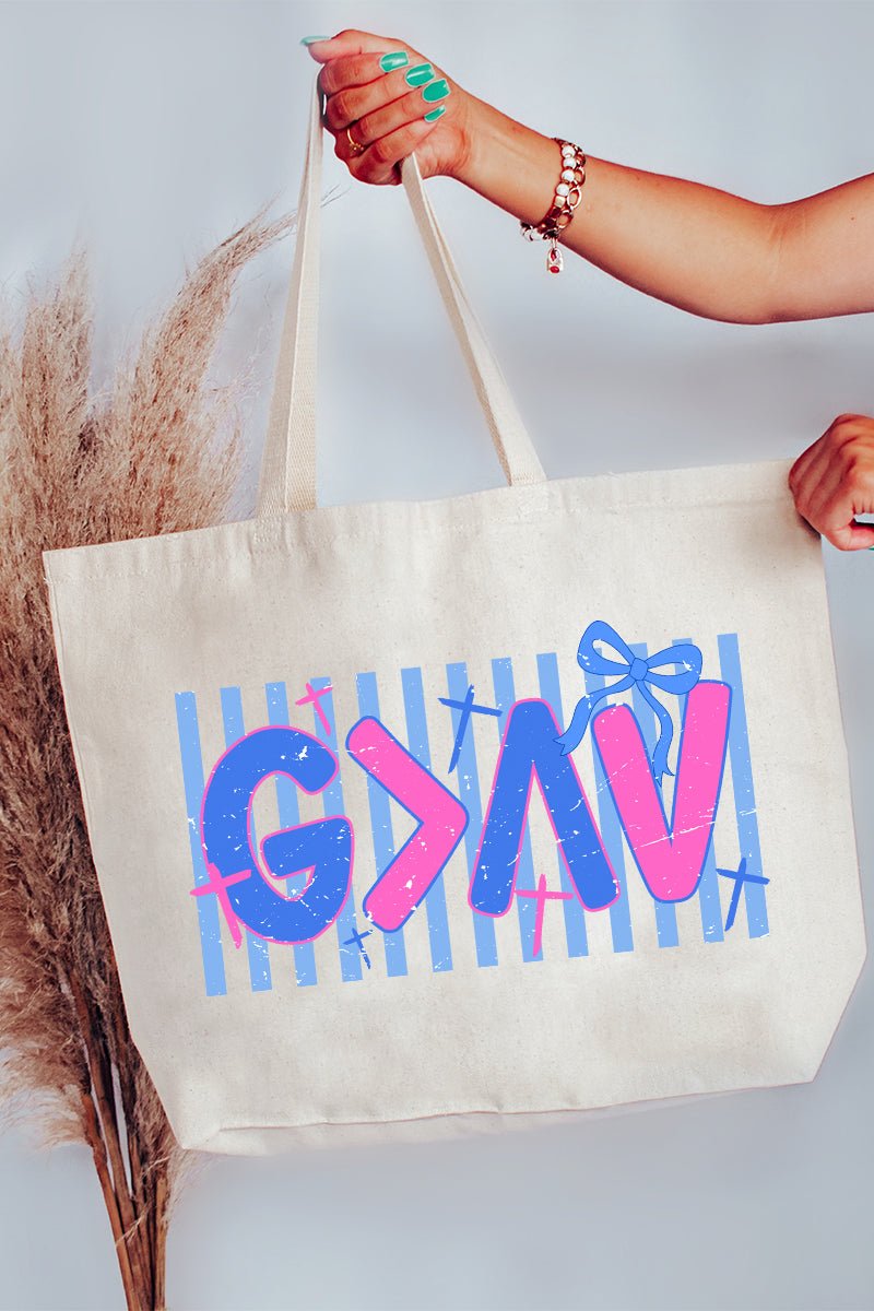 Highs & Lows Faith Equation Canvas Jumbo Tote - Wholesale Accessory Market