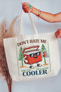 I'm A Little Cooler Canvas Jumbo Tote - Wholesale Accessory Market
