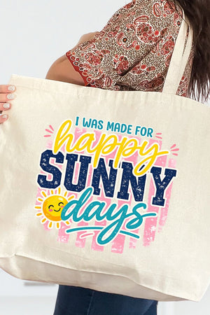 Made For Sunny Days Canvas Jumbo Tote