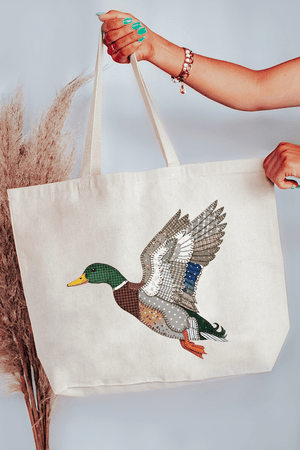 Mallard Flights Canvas Jumbo Tote - Wholesale Accessory Market