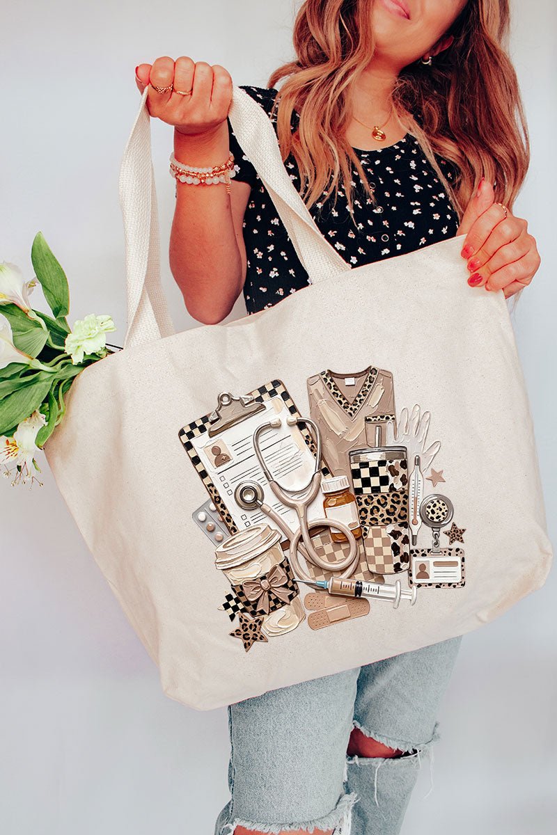 On Call In Style Canvas Jumbo Tote - Wholesale Accessory Market