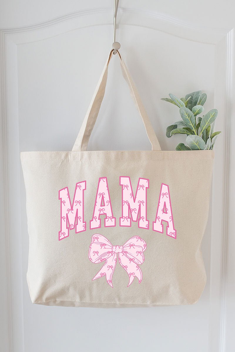Pink Mama Coquette Canvas Jumbo Tote - Wholesale Accessory Market