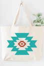 Punchy Aztec Canvas Jumbo Tote - Wholesale Accessory Market