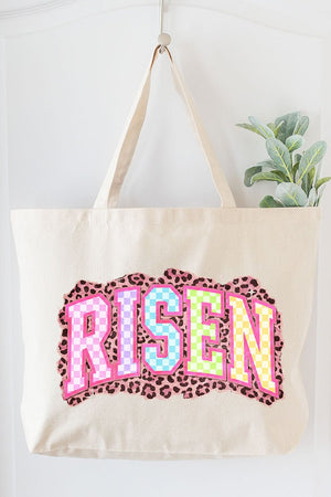 Risen In Color Canvas Jumbo Tote - Wholesale Accessory Market