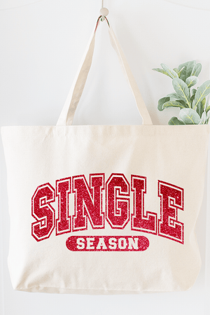 Single Season Canvas Jumbo Tote - Wholesale Accessory Market
