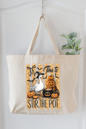 Stir The Pot Goose Canvas Jumbo Tote - Wholesale Accessory Market