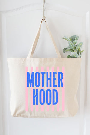 Striped Motherhood Canvas Jumbo Tote - Wholesale Accessory Market