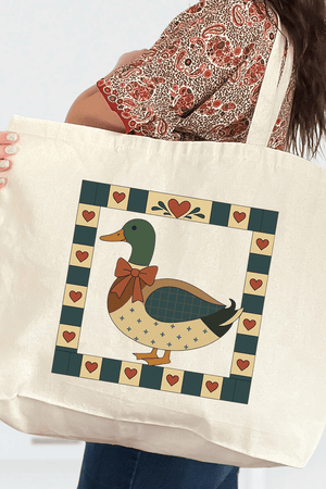 Sunday Mallard Canvas Jumbo Tote - Wholesale Accessory Market