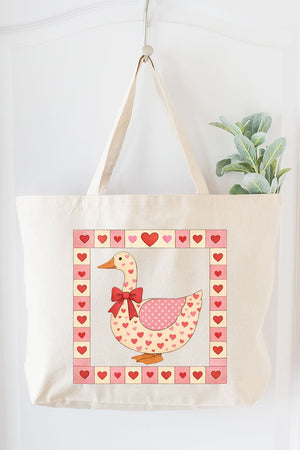 Sweetheart Goose Canvas Jumbo Tote - Wholesale Accessory Market