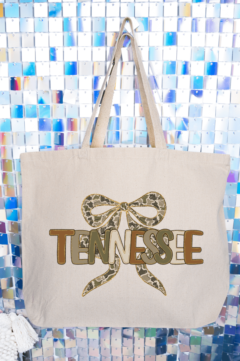 Sweet Home Camo Tennessee Canvas Jumbo Tote - Wholesale Accessory Market