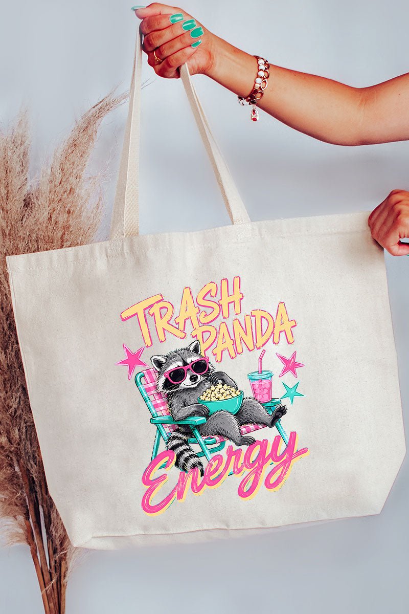 Trash Panda Energy Canvas Jumbo Tote - Wholesale Accessory Market