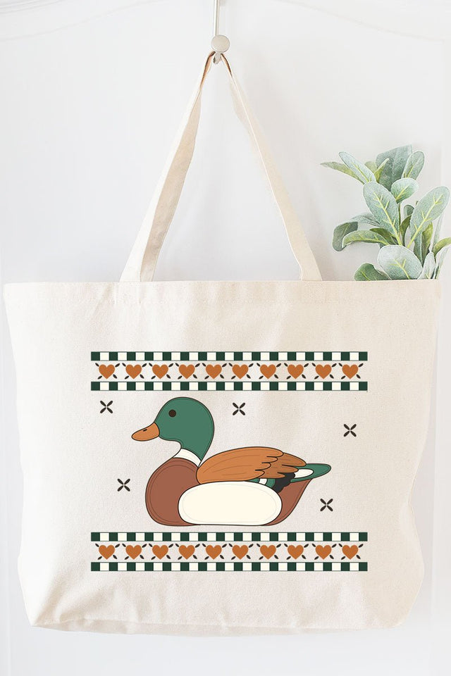Woodland Duck Canvas Jumbo Tote - Wholesale Accessory Market