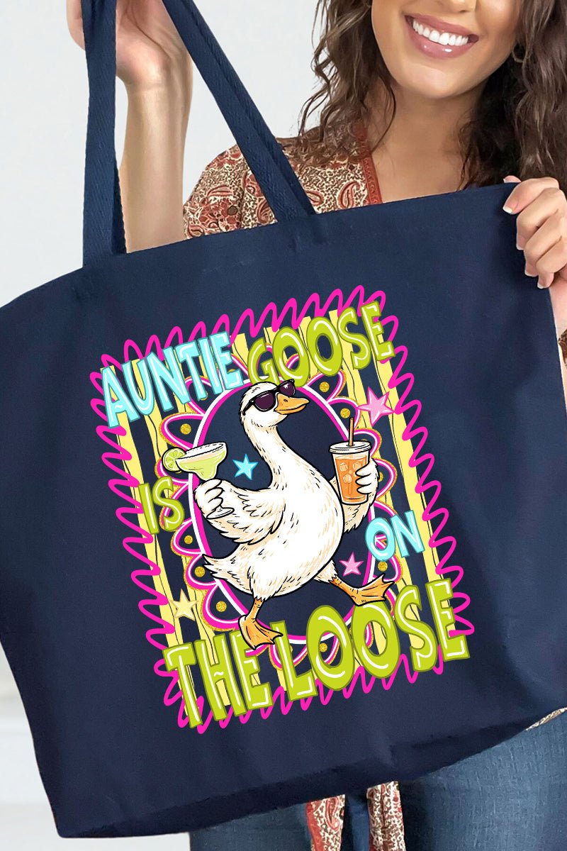 Auntie Goose On The Loose Canvas Jumbo Tote - Wholesale Accessory Market
