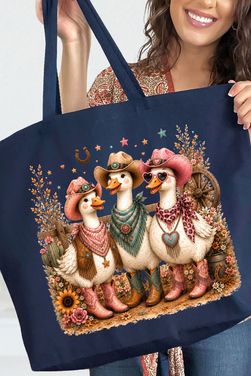 Boots & Beaks Canvas Jumbo Tote - Wholesale Accessory Market