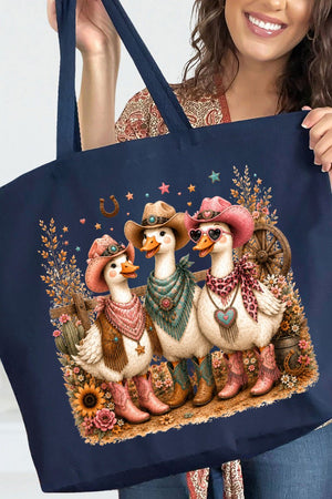 Boots & Beaks Canvas Jumbo Tote - Wholesale Accessory Market