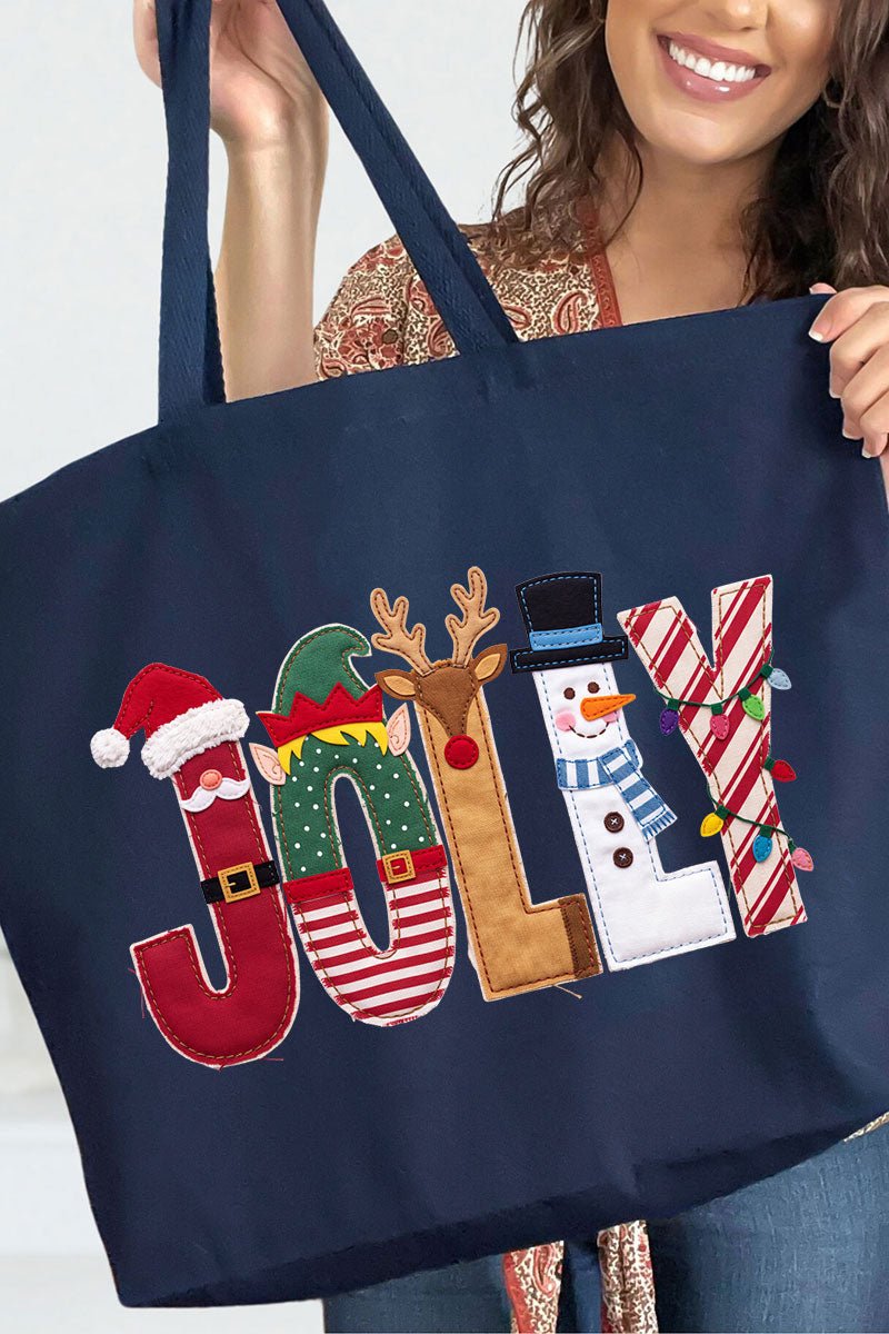 Christmas Characters Jolly Canvas Jumbo Tote - Wholesale Accessory Market
