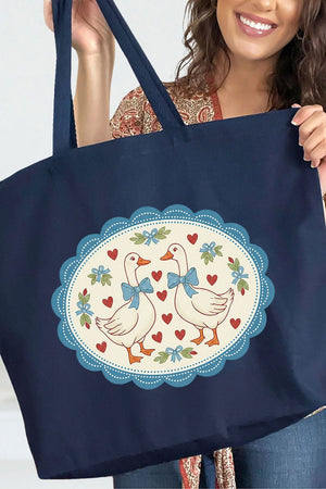 Goosey Little Love Canvas Jumbo Tote - Wholesale Accessory Market