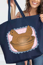 Hen & Home Canvas Jumbo Tote - Wholesale Accessory Market