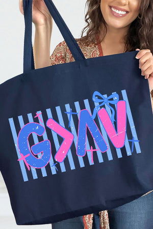 Highs & Lows Faith Equation Canvas Jumbo Tote - Wholesale Accessory Market