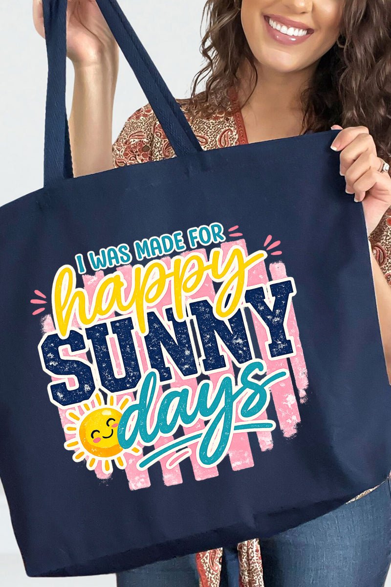 Made For Sunny Days Canvas Jumbo Tote - Wholesale Accessory Market