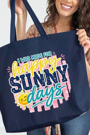Made For Sunny Days Canvas Jumbo Tote - Wholesale Accessory Market