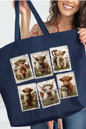 Pastures & Postcards Canvas Jumbo Tote - Wholesale Accessory Market