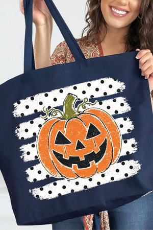 Spooky Pumpkin Pop Canvas Jumbo Tote - Wholesale Accessory Market