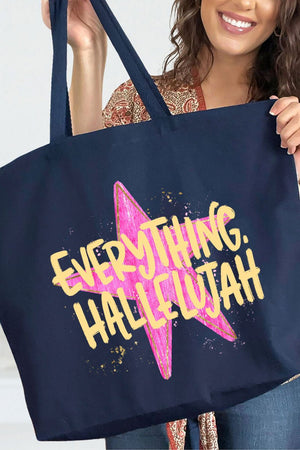 Star Everything Hallelujah Canvas Jumbo Tote - Wholesale Accessory Market