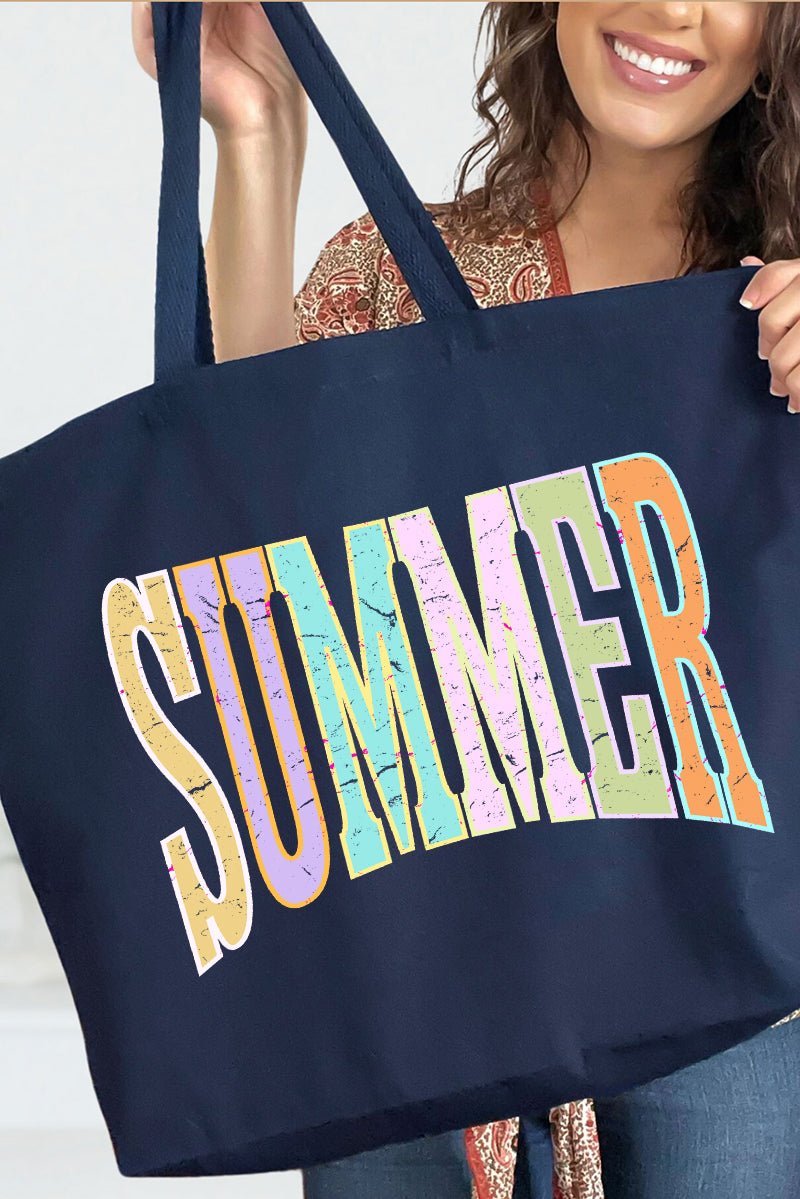 Sunwashed Summer Canvas Jumbo Tote - Wholesale Accessory Market