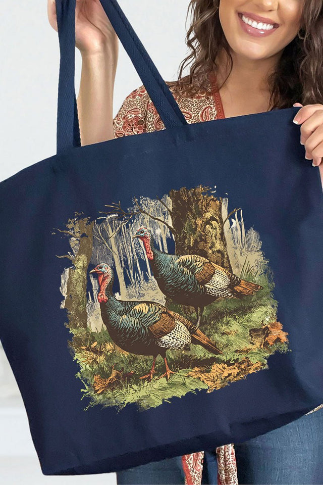 Turkey Trails Canvas Jumbo Tote - Wholesale Accessory Market