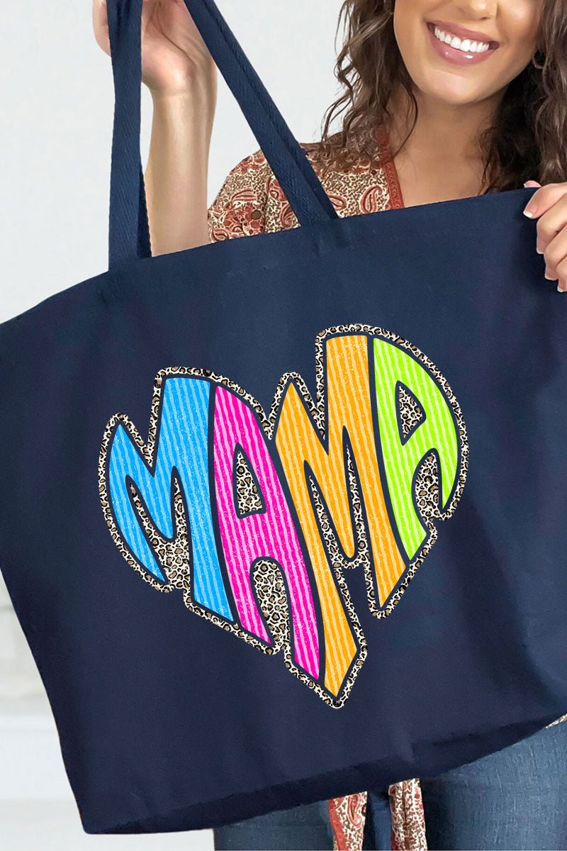 Wild Mama Bright Leopard Canvas Jumbo Tote - Wholesale Accessory Market