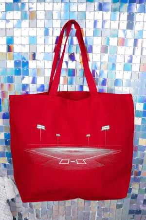 Baseball Lights Canvas Jumbo Tote - Wholesale Accessory Market