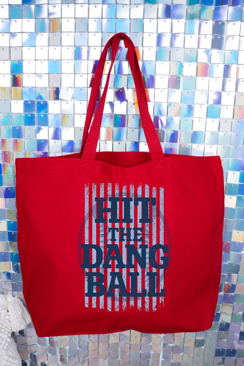 Hit The Dang Ball Canvas Jumbo Tote - Wholesale Accessory Market