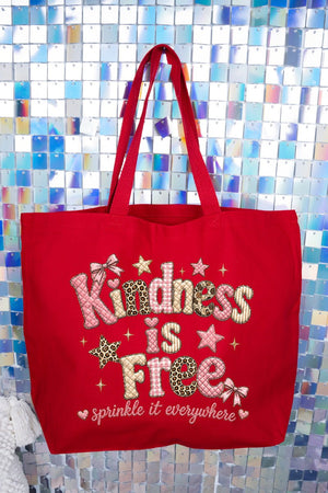 Sew Much Kindness Canvas Jumbo Tote - Wholesale Accessory Market