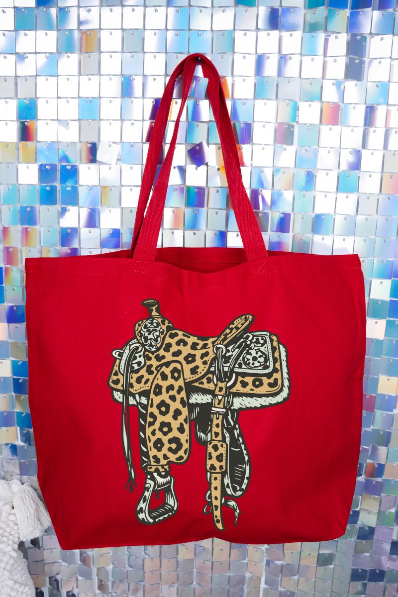 Spotted Saddle Canvas Jumbo Tote - Wholesale Accessory Market