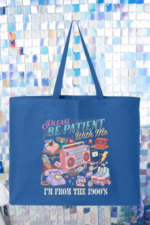 1900's Tech Throwback Canvas Jumbo Tote - Wholesale Accessory Market
