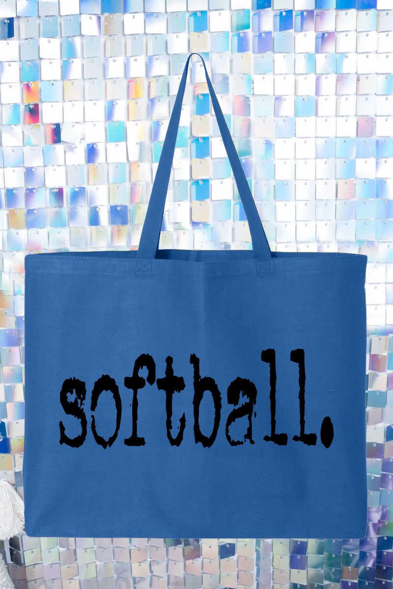 Distressed Softball. Canvas Jumbo Tote - Wholesale Accessory Market