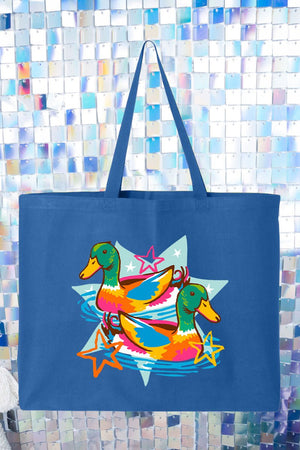 Duck, Duck, Dazzle Canvas Jumbo Tote - Wholesale Accessory Market
