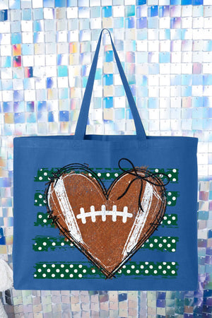 Football Sweetheart Canvas Jumbo Tote - Wholesale Accessory Market