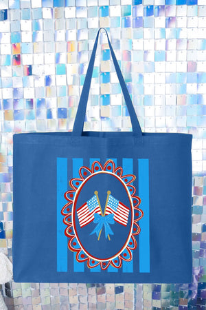 Freedom Flags Forever Canvas Jumbo Tote - Wholesale Accessory Market