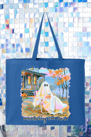 Ghost Mentally I'm Here Canvas Jumbo Tote - Wholesale Accessory Market