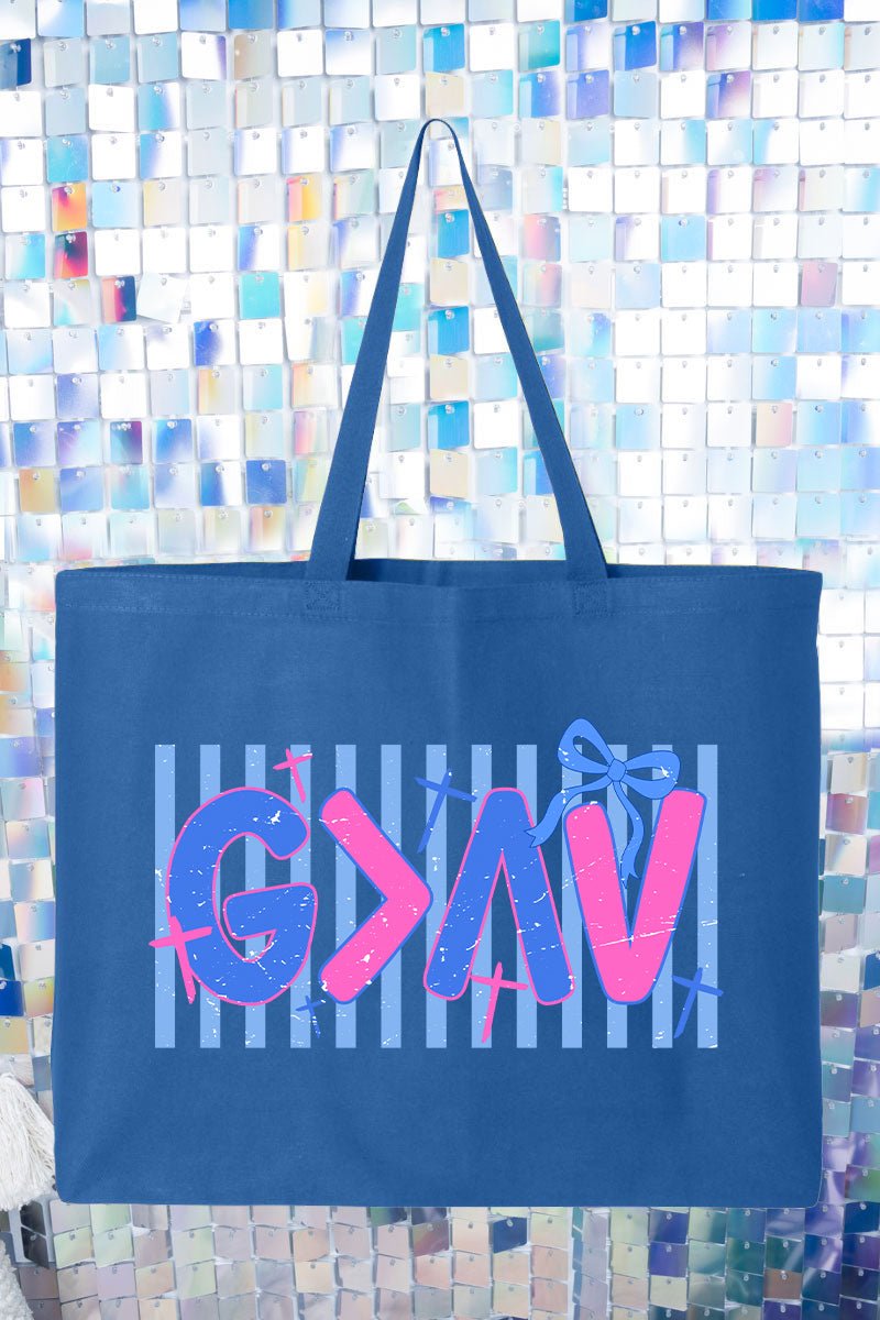 Highs & Lows Faith Equation Canvas Jumbo Tote - Wholesale Accessory Market