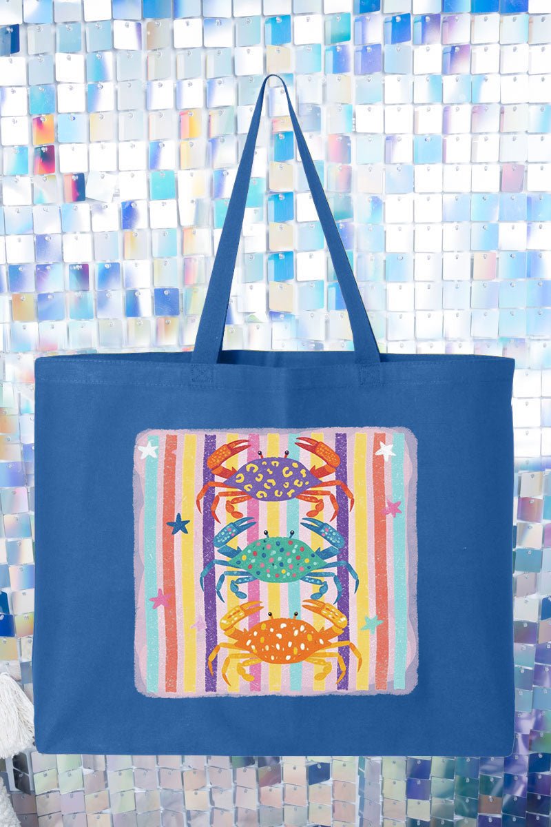 Hot Crab Summer Canvas Jumbo Tote - Wholesale Accessory Market