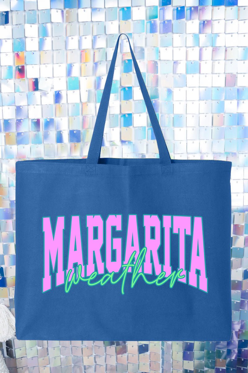 Margarita Weather Color Block Canvas Jumbo Tote - Wholesale Accessory Market