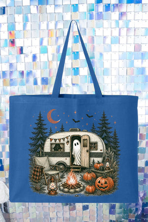 Spooky Campfire Night Canvas Jumbo Tote - Wholesale Accessory Market